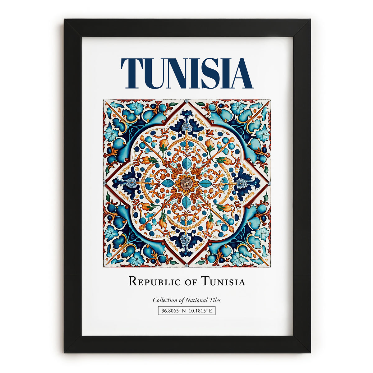 Tunisia, Tunisia – Historic Cities Art Print, in sleek black frame