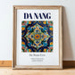 Da Nang, Vietnam – Travel Print, in wooden frame leaning on the floor