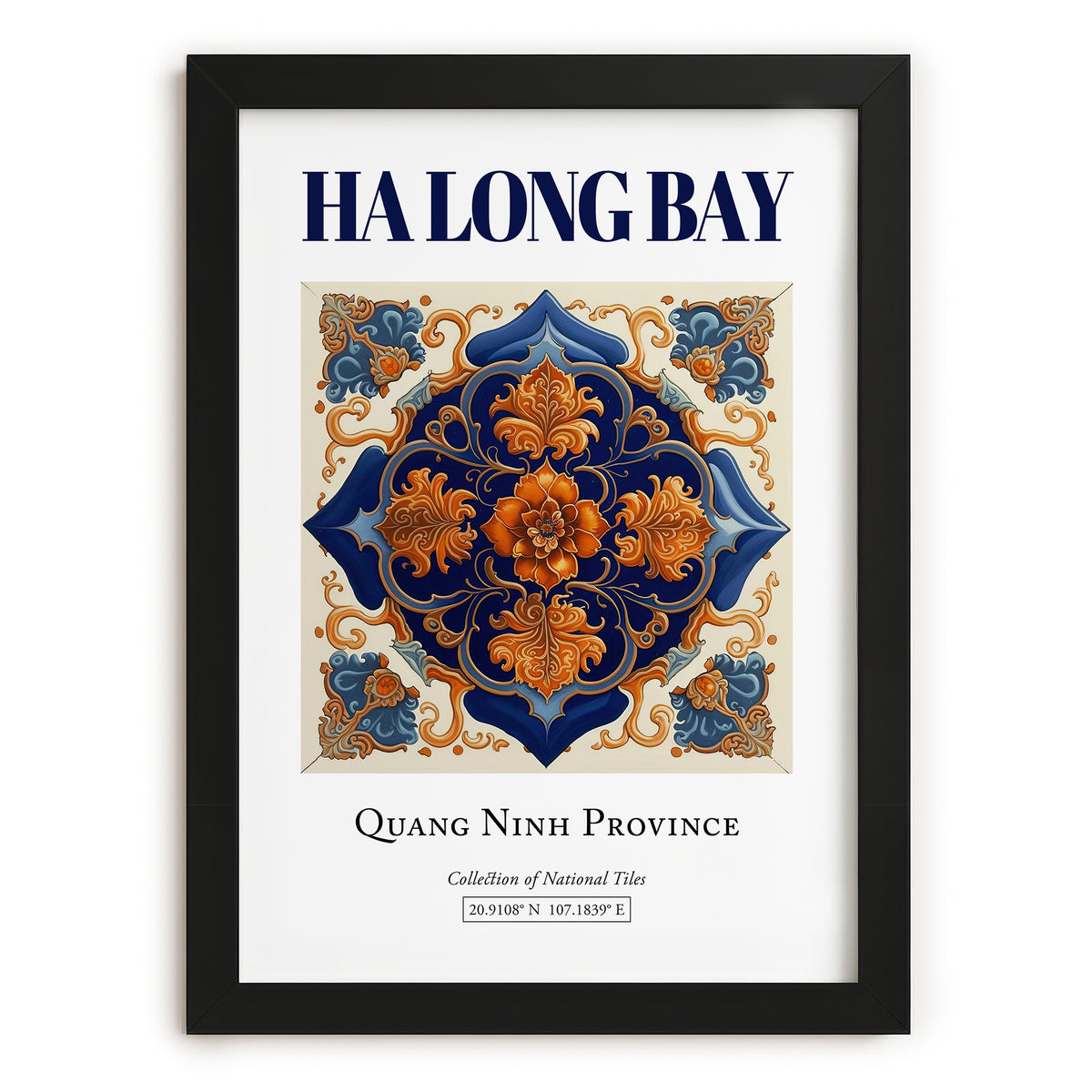 Ha Long Bay, Vietnam – Travel Poster, in sleek black frame