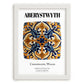 Aberystwyth, Wales – Travel Poster, placed in minimal white frame