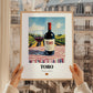 Toro – Spanish Red Wine, Vinoteca Poster, styled in a charming Paris street view