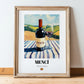 Mencí – Spanish Red Wine, Vinoteca Still Life, in wooden frame leaning on the floor