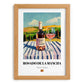 Rosado de La Mancha – Spanish Rose Wine, Vinoteca Illustration, set in oak frame