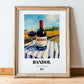 Bandol – French Red Wine, Wine Bar Poster, in wooden frame leaning on the floor