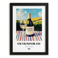 Sauvignon Blanc – French White Wine, Wine Bar Still Life, in sleek black frame