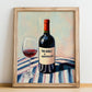 Vino Nobile di Montepulciano – Italian Red Wine, Tasting Room Wall Art, no-text version framed in wood