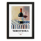 Nero d'Avola – Italian Red Wine, Vinoteca Painting, in sleek black frame