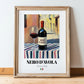 Nero d'Avola – Italian Red Wine, Enoteca Poster, in wooden frame leaning on the floor