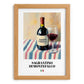 Sagrantino di Montefalco – Italian Red Wine, Wine Bar Poster, set in oak frame