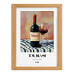 Taurasi – Italian Red Wine, Vineyard Terrace Print, set in oak frame