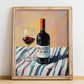 Dolcetto d'Alba – Italian Red Wine, Wine Bar Wall Art, no-text version framed in wood