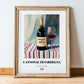 Cannonau di Sardegna – Italian Red Wine, Wine Bar Wall Art, in wooden frame leaning on the floor