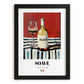 Soave – Italian White Wine, Wine Bar Still Life, in sleek black frame