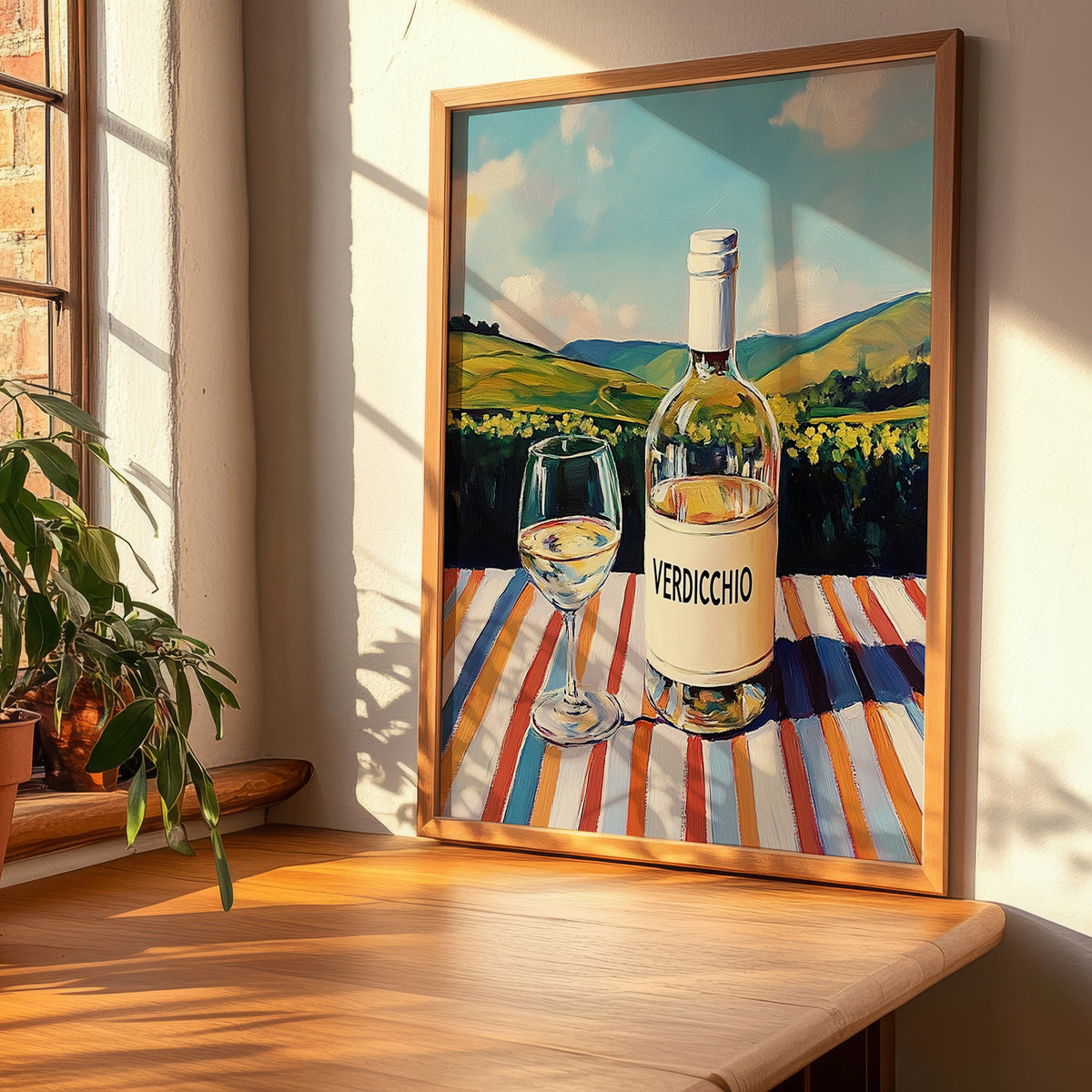 Verdicchio – Italian White Wine, Bodega Poster, clean layout with no caption
