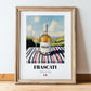 Frascati – Italian White Wine, Vinoteca Painting, in wooden frame leaning on the floor