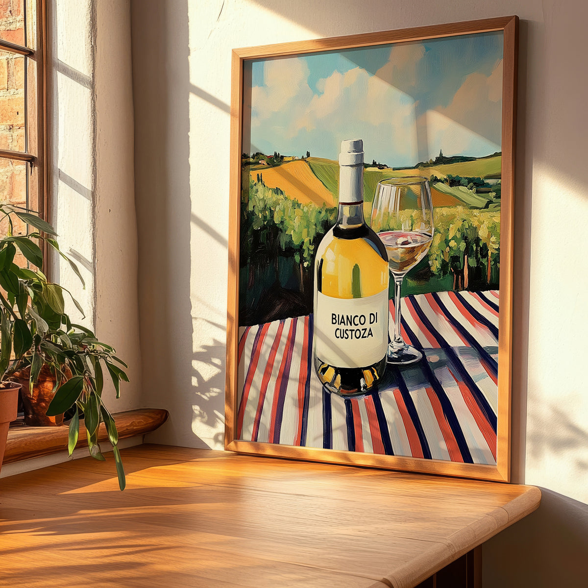 Bianco di Custoza – Italian White Wine, Vinoteca Wall Art, clean layout with no caption