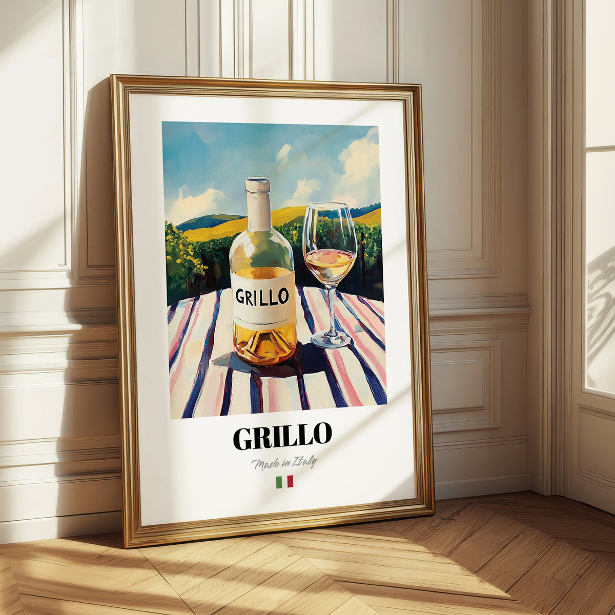 Grillo – Italian White Wine, Wine Bar Poster